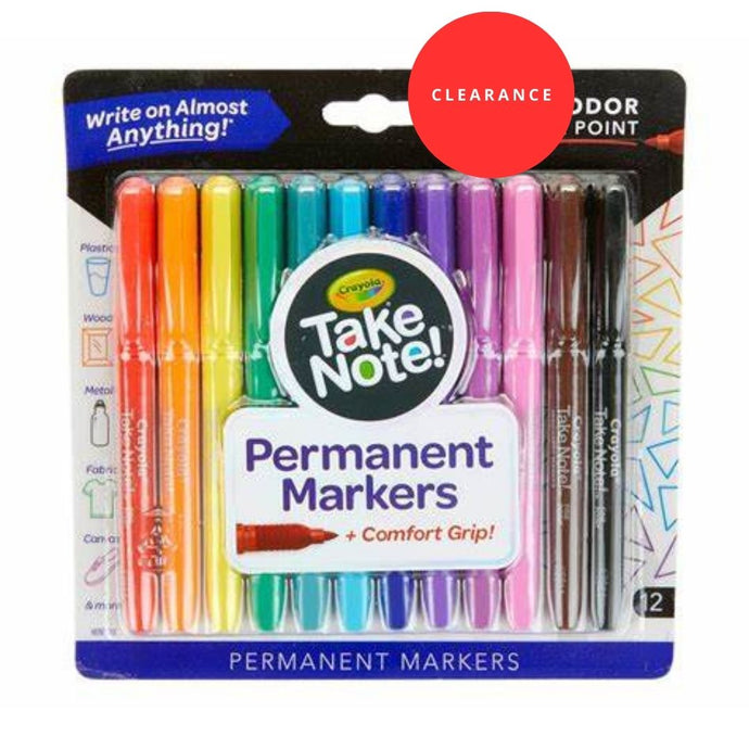 BULK BUY 24 PACK: Crayola Take Note Permanent Markers