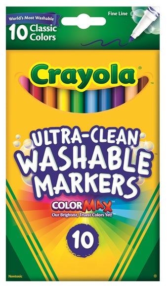 Crayola 10 Ultra-Clean Washable Fine Line Markers
