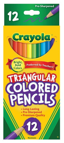 Crayola 12 Triangular Coloured Pencils