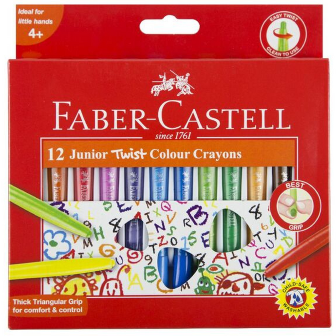 Faber-Castell Junior Twistable Crayons 12 Pack
