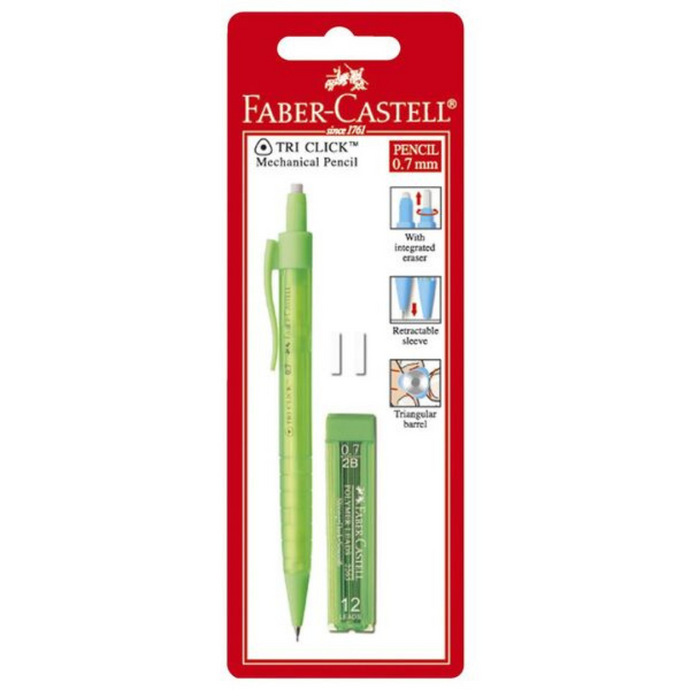Faber-Castell Tri-click Mechanical Pencil 0.7mm Green